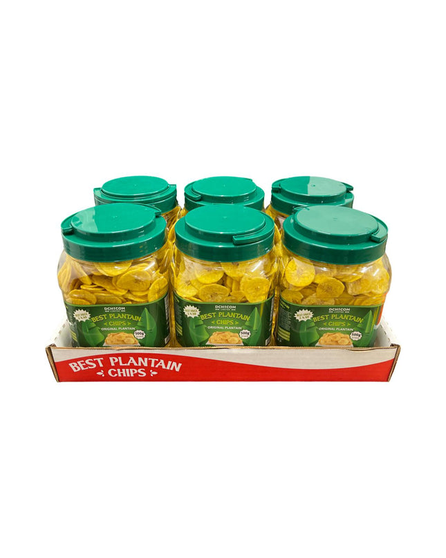 Pack of 6 Green Plantain Chips - 500grams